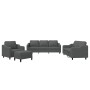 Sofagarnitur mit 4-teiligen dunkelgrauen Kissen aus Stoff. von , Sofas - Ref: Foro24-3201779, Preis: 757,21 €, Rabatt: %