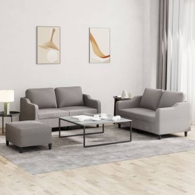 Sofagarnitur mit 3-teiligen Kissen, Stoff in Grau-Taupe. von , Sofas - Ref: Foro24-3201817, Preis: 504,55 €, Rabatt: %