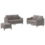 Sofagarnitur mit 3-teiligen Kissen, Stoff in Grau-Taupe. von , Sofas - Ref: Foro24-3201817, Preis: 504,55 €, Rabatt: %