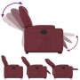 Sillón reclinable elevable tela rojo tinto de , Sillones - Ref: Foro24-3204371, Precio: 277,26 €, Descuento: %