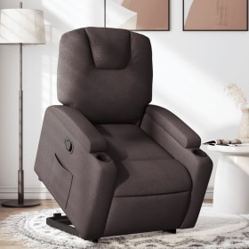 Sillón reclinable elevable tela marrón oscuro de , Sillones - Ref: Foro24-3204373, Precio: 269,99 €, Descuento: %