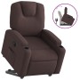 Sillón reclinable elevable tela marrón oscuro de , Sillones - Ref: Foro24-3204373, Precio: 267,74 €, Descuento: %