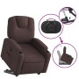 Sillón reclinable elevable tela marrón oscuro de , Sillones - Ref: Foro24-3204373, Precio: 267,74 €, Descuento: %