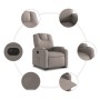 Electric reclining and lift chair in taupe gray fabric by , Armchairs - Ref: Foro24-3204400, Price: 309,52 €, Discount: %