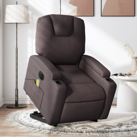 Electric reclining and lift massage armchair in dark brown fabric. by , Armchairs - Ref: Foro24-3204409, Price: 333,73 €, Dis...