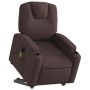 Electric reclining and lift massage armchair in dark brown fabric. by , Armchairs - Ref: Foro24-3204409, Price: 331,33 €, Dis...