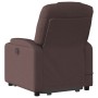 Electric reclining and lift massage armchair in dark brown fabric. by , Armchairs - Ref: Foro24-3204409, Price: 331,33 €, Dis...