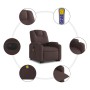 Electric reclining and lift massage armchair in dark brown fabric. by , Armchairs - Ref: Foro24-3204409, Price: 331,33 €, Dis...