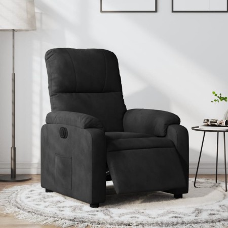 Electric reclining armchair in black microfiber fabric by , Armchairs - Ref: Foro24-3204918, Price: 237,81 €, Discount: %