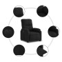 Electric reclining armchair in black microfiber fabric by , Armchairs - Ref: Foro24-3204918, Price: 237,81 €, Discount: %