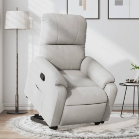 Sillón reclinable elevable tela de microfibra gris claro de , Sillones - Ref: Foro24-3204930, Precio: 263,99 €, Descuento: %