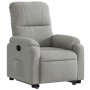 Sillón reclinable elevable tela de microfibra gris claro de , Sillones - Ref: Foro24-3204930, Precio: 284,40 €, Descuento: %