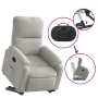 Sillón reclinable elevable tela de microfibra gris claro de , Sillones - Ref: Foro24-3204930, Precio: 284,40 €, Descuento: %