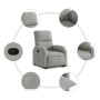 Light gray microfiber fabric reclining and lift chair by , Armchairs - Ref: Foro24-3204930, Price: 262,50 €, Discount: %