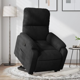 Sillón reclinable elevable tela de microfibra negro de , Sillones - Ref: Foro24-3204932, Precio: 263,21 €, Descuento: %