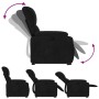 Reclining and lift fabric armchair in black microfiber. by , Armchairs - Ref: Foro24-3204932, Price: 261,38 €, Discount: %