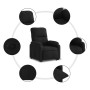 Reclining and lift fabric armchair in black microfiber. by , Armchairs - Ref: Foro24-3204932, Price: 261,38 €, Discount: %