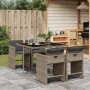 Garten-Essgruppe, 5-teilig, mit grauen Polstern aus synthetischem Rattan von , Gartensets - Ref: Foro24-3211076, Preis: 316,5...