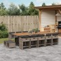 Garten-Essgruppe mit 15-teiligen Kissen aus grauem synthetischem Rattan. von , Gartensets - Ref: Foro24-3211178, Preis: 1,00 ...