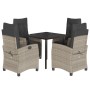 Set comedor de jardín 5 pzas cojines ratán sintético gris claro de , Conjuntos de jardín - Ref: Foro24-3212854, Precio: 578,9...