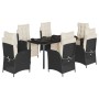 7-piece garden dining set with black synthetic rattan cushions by , Garden sets - Ref: Foro24-3213389, Price: 938,17 €, Disco...