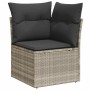 Garten-Ecksofa mit hellgrauen Kissen aus synthetischem Rattan. von , Outdoor-Sofas - Ref: Foro24-366191, Preis: 96,38 €, Raba...