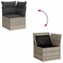 Garten-Ecksofa mit hellgrauen Kissen aus synthetischem Rattan. von , Outdoor-Sofas - Ref: Foro24-366191, Preis: 96,38 €, Raba...