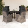 Set comedor de jardín 5 piezas con cojines ratán sintético gris de , Conjuntos de jardín - Ref: Foro24-3213226, Precio: 580,4...