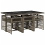 Set comedor jardín 7 pzas y cojines ratán sintético gris de , Conjuntos de jardín - Ref: Foro24-3211628, Precio: 427,78 €, De...