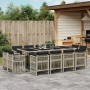 Garden dining set with 13 pieces, light gray synthetic rattan and cushions. by , Garden sets - Ref: Foro24-3211043, Price: 84...