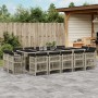 Garten-Esszimmer-Set mit 15-teiligen Kissen aus hellem grauem Kunst-Rattan. von , Gartensets - Ref: Foro24-3211055, Preis: 98...