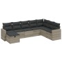 Garden sofa set 8 pieces and gray synthetic rattan cushions by , Garden sets - Ref: Foro24-3263588, Price: 556,99 €, Discount: %