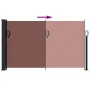 Retractable brown side awning 120x500 cm by , Umbrellas - Ref: Foro24-4004404, Price: 93,79 €, Discount: %