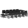 Garden dining set with 15-piece black synthetic rattan cushions. by , Garden sets - Ref: Foro24-3211711, Price: 847,56 €, Dis...