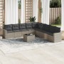 Set sofás jardín 10 pzas con cojines ratán sintético gris claro de , Conjuntos de jardín - Ref: Foro24-3219092, Precio: 688,9...