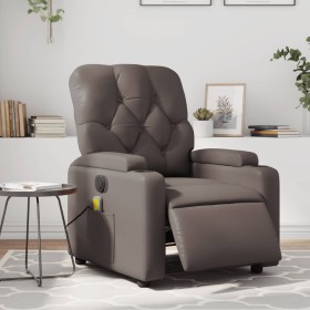 Sillón de masaje reclinable eléctrico cuero sintético marrón de , Sillones - Ref: Foro24-3204767, Precio: 300,99 €, Descuento: %