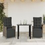 3-piece garden dining set with gray synthetic rattan cushions by , Garden sets - Ref: Foro24-3213427, Price: 341,07 €, Discou...