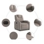 Electric reclining armchair in gray taupe fabric by , Armchairs - Ref: Foro24-3204352, Price: 251,45 €, Discount: %