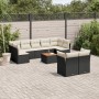 Gartensofagarnitur 10-teilig mit schwarzen Polstern aus synthetischem Rattan von , Gartensets - Ref: Foro24-3256140, Preis: 5...