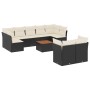 Set de sofás de jardín 10 pzas cojines ratán sintético negro de , Conjuntos de jardín - Ref: Foro24-3256140, Precio: 578,99 €...