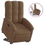 Sillón reclinable elevable de tela marrón de , Sillones - Ref: Foro24-3204096, Precio: 273,85 €, Descuento: %