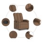 Sillón reclinable elevable de tela marrón de , Sillones - Ref: Foro24-3204096, Precio: 273,85 €, Descuento: %