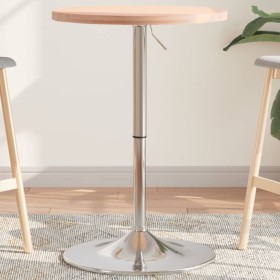 Solid beech wood high table Ø50x90.5 cm by , Kitchen and dining tables - Ref: Foro24-3270619, Price: 87,64 €, Discount: %