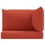 Cushions for pallet sofa 3 pcs red melange fabric by , Cushions for chairs and sofas - Ref: Foro24-4002658, Price: 46,17 €, D...