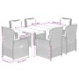 Garden dining set 7 pieces and light gray synthetic rattan cushions by , Garden sets - Ref: Foro24-3262907, Price: 762,99 €, ...