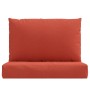 Cushions for pallet sofa 2 units red melange fabric by , Cushions for chairs and sofas - Ref: Foro24-4002647, Price: 41,25 €,...