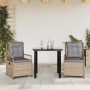 Set comedor de jardín 3 pzas con cojines ratán sintético beige de , Conjuntos de jardín - Ref: Foro24-3263006, Precio: 281,99...