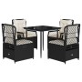 Set de muebles jardín 5 pzas con cojines ratán sintético negro de , Conjuntos de jardín - Ref: Foro24-3262958, Precio: 495,14...