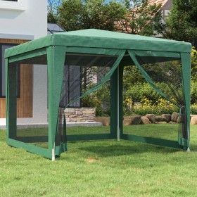 Carpa para fiestas con 4 paredes de malla HDPE verde 3x3 m de , Carpas y cenadores - Ref: Foro24-319228, Precio: 91,42 €, Des...