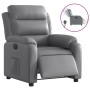 Sillón reclinable eléctrico de cuero sintético gris de , Sillones - Ref: Foro24-3205031, Precio: 265,99 €, Descuento: %